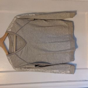 Hinge Lace Detail Raglan Sweater